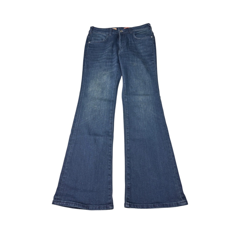 Pilcro and the Letterpress Dark Wash Flare Jeans Womens 27 Petite L28 OB1396845